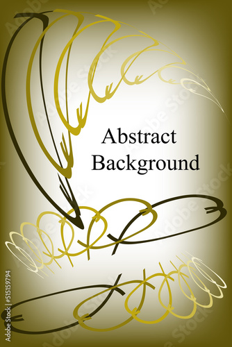 Abstract concise vector background. Simple drawing with curved lines.
 Beautiful design template for cover, packaging, website, wallpaper.