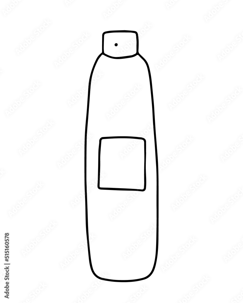 Fotografie Doodle vector hair spray illustration
