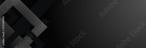 Abstract black banner. Designed for background, wallpaper, poster, brochure, card, web, presentation, social media, ads. Vector illustration design template.