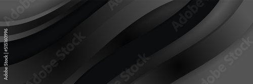 Abstract black banner. Designed for background, wallpaper, poster, brochure, card, web, presentation, social media, ads. Vector illustration design template.
