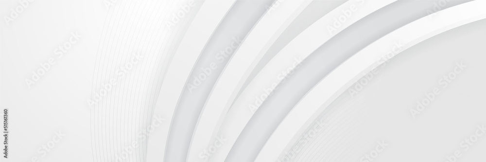 Obraz premium Abstract white banner. Designed for background, wallpaper, poster, brochure, card, web, presentation, social media, ads. Vector illustration design template.