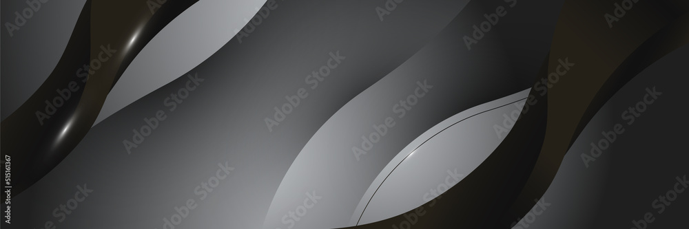 Abstract black banner. Designed for background, wallpaper, poster ...