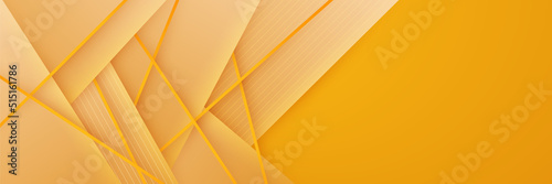 Abstract orange and yellow banner. Designed for background, wallpaper, poster, brochure, card, web, presentation, social media, ads. Vector illustration design template.