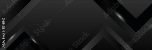 Abstract black banner. Designed for background  wallpaper  poster  brochure  card  web  presentation  social media  ads. Vector illustration design template.