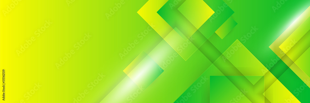Abstract green and yellow banner. Designed for background, wallpaper ...