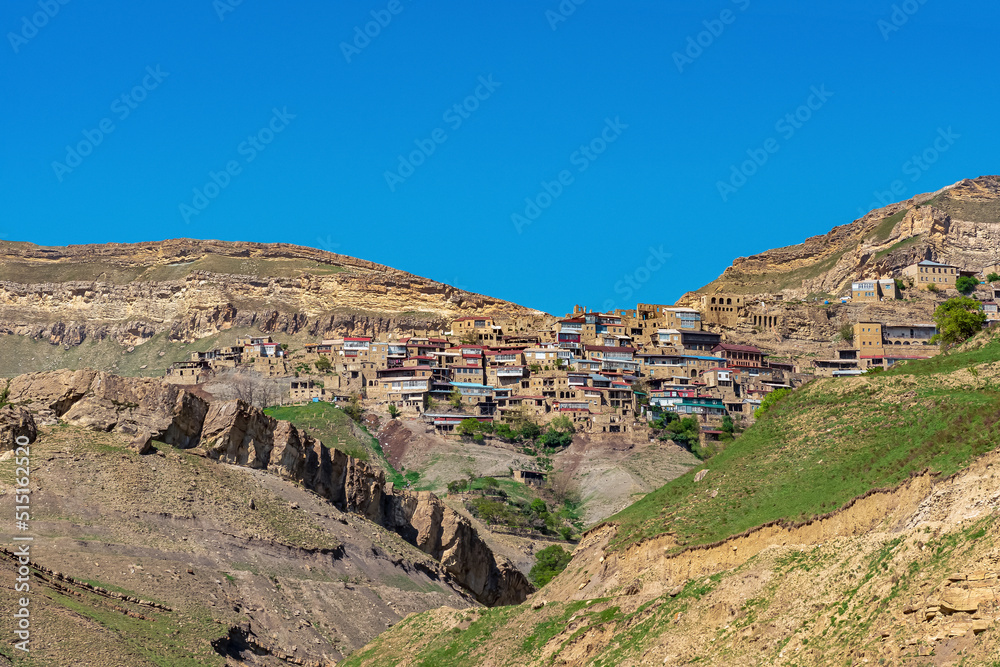 Obraz premium ancient mountain village Chokh in Dagestan, landscape