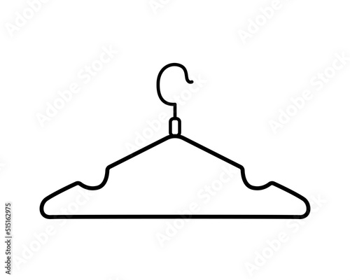 Icon clothes hanger, accessory wardrobe fitting room. Vector illustration of an isolate on a white background.