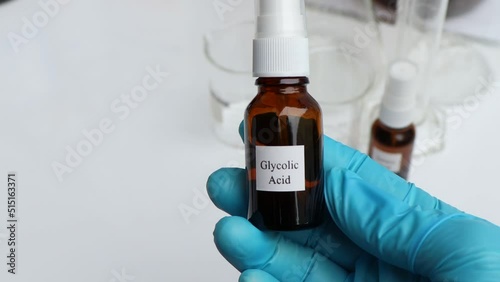 Glycolic Acid is a chemical ingredient in beauty product, chemicals used in laboratory.