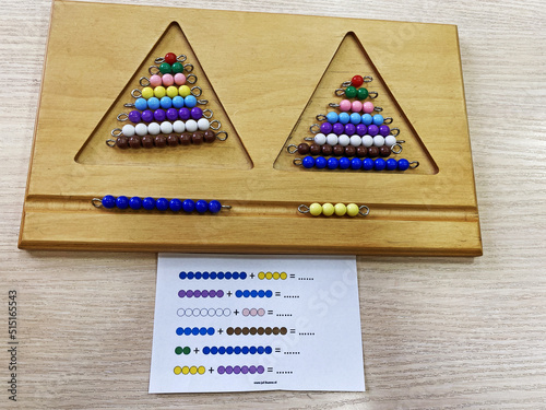 stairs made of colored beads