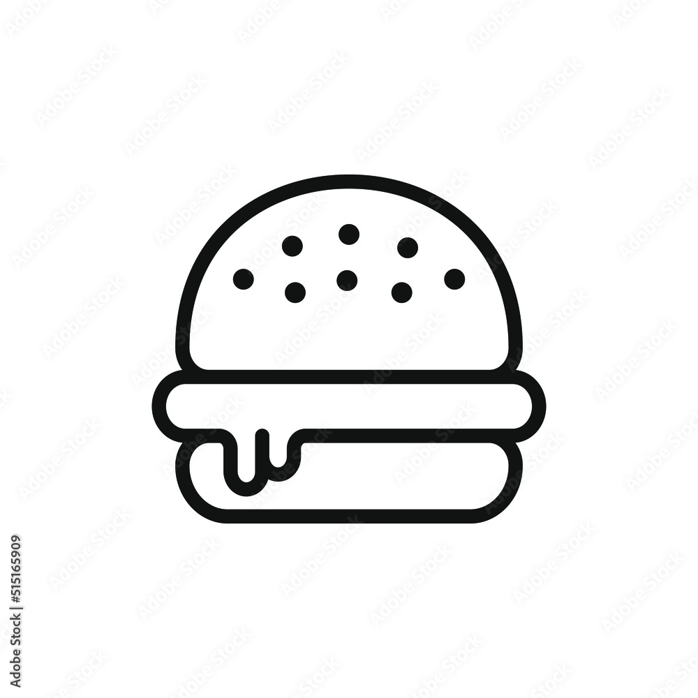 Hamburger icon line style isolated on white background. Vector illustration Hamburger icon line style isolated on white background. Vector illustration