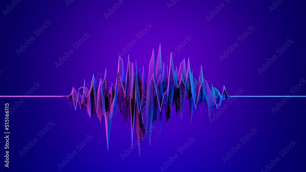 3d sound wave background. Abstract digital data flow in motion. Futuristic, design, science, concept. 