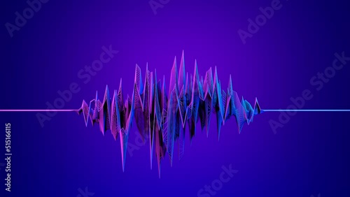 3d sound wave background. Abstract digital data flow in motion. Futuristic, design, science, concept. 