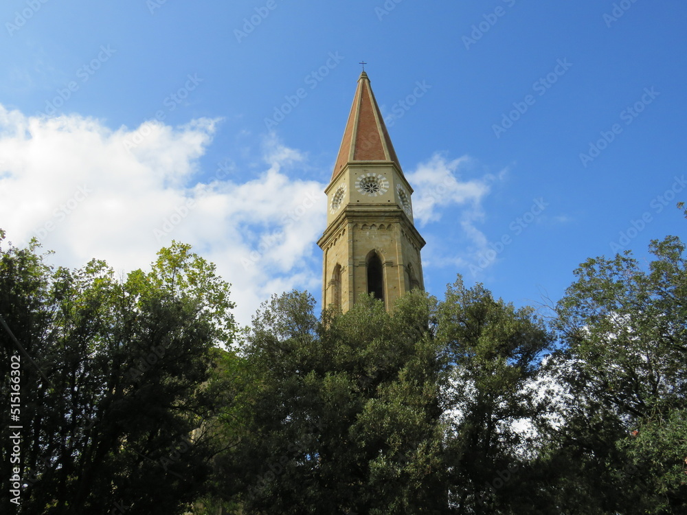campanile della Cattedrale dei Santi Pietro e Donato, Duomo, Arezzo, Toscana, Italia