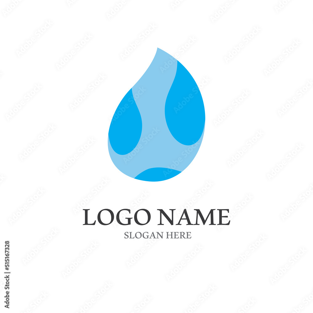 Water drop logo, a logo with a concept style vector illustration template on a white isolated background. Water drop logo, a logo with a concept style vector illustration template on a white isolated background.