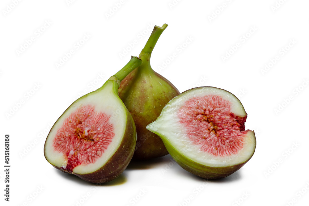 Fresh fig fruits isolated on white background. Food photo. Fresh fig fruits isolated on white background. Food photo.