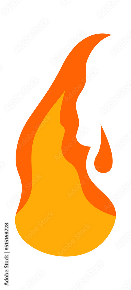 Flame or fire icon. Vector illustration Flame or fire icon. Vector illustration
