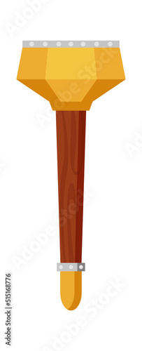 Medieval torch stand. Vector illustration