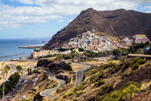 View of San Andrés village from the hill, Sta. Cruz de Tenerife, Tenerife, Canary Islands, Spain
