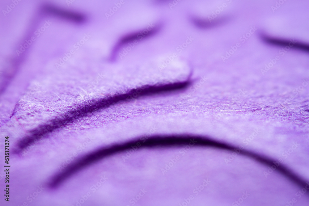 Fototapeta premium Extreme macro of embossed purple paper