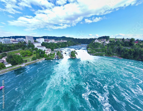 Schaffhausen, Schweiz: Panorama des Rheinfalls