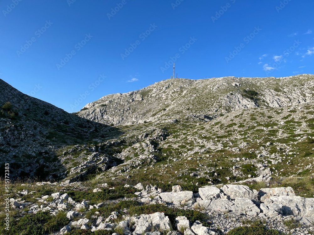 Fototapeta premium Sveti Jure - highest peak of Biokovo mountain in Croatia