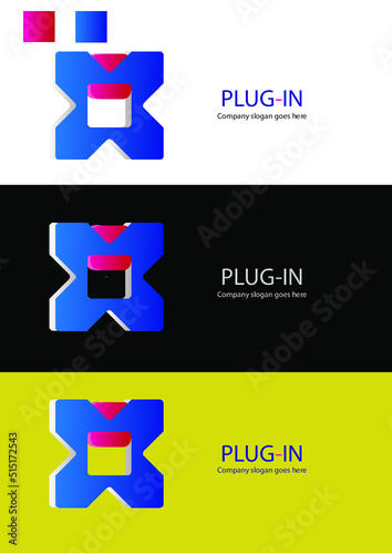 PlugIn Logo Template for designer, resizable, illustrator, adobe cs, color
