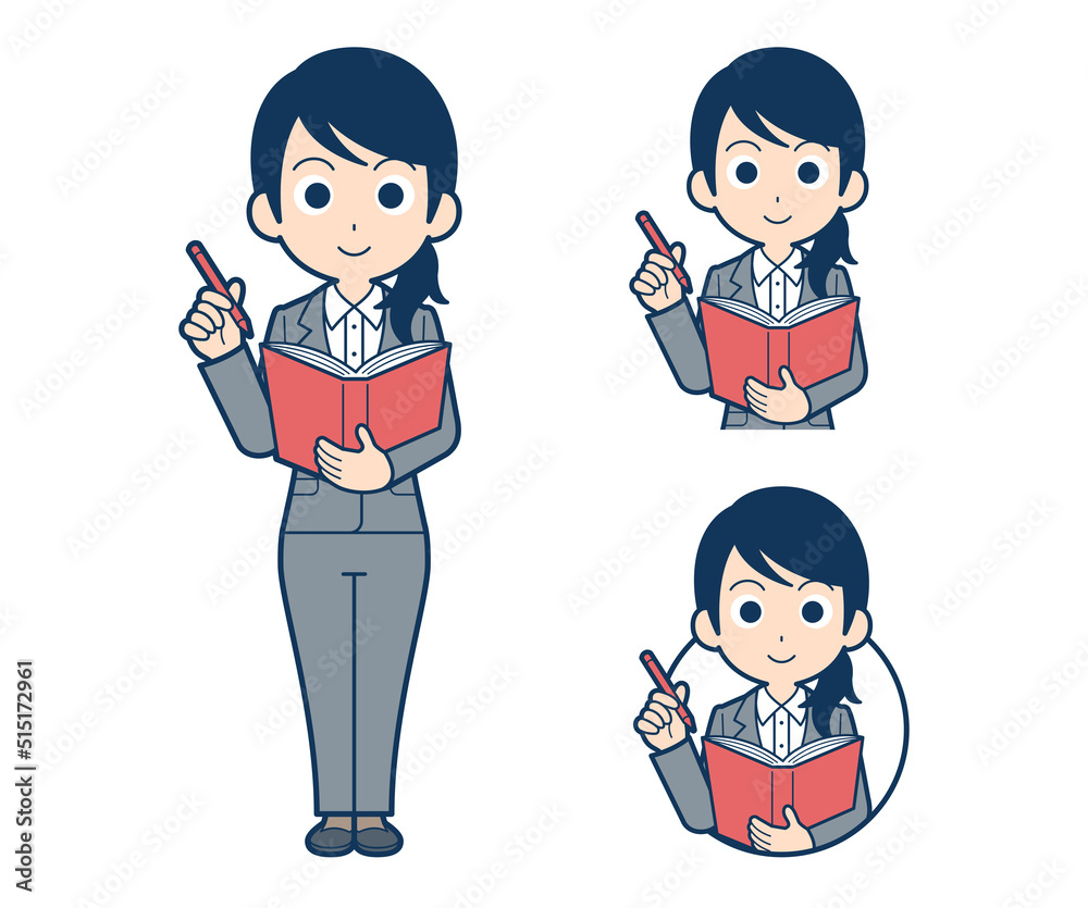 メモするビジネスウーマン