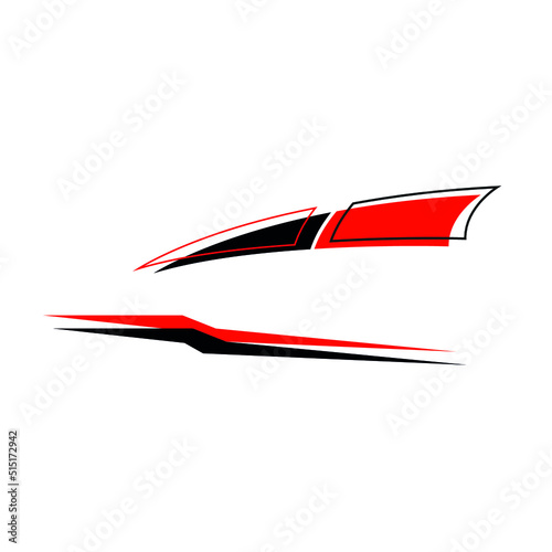 car body template sticker design vector. 
