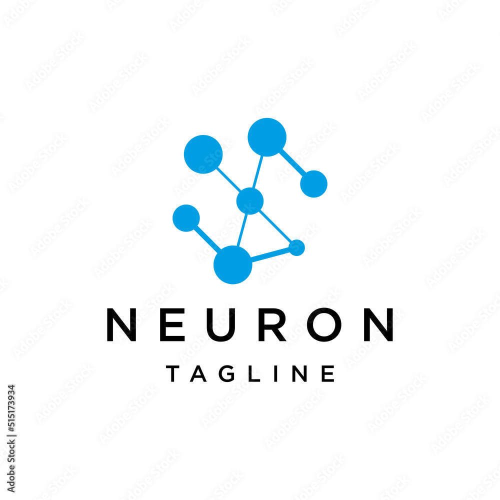 Neuron logo icon design vector