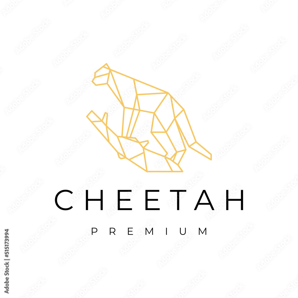 Cheetah geometric logo icon design template Cheetah geometric logo icon design template