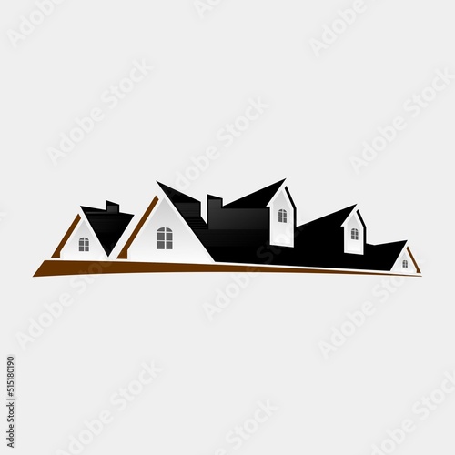 real estate logo, minimalist home logo, company name