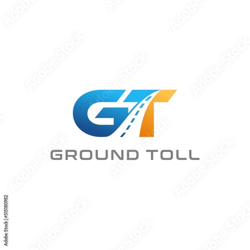 letter gt logo road logo premium vector photo