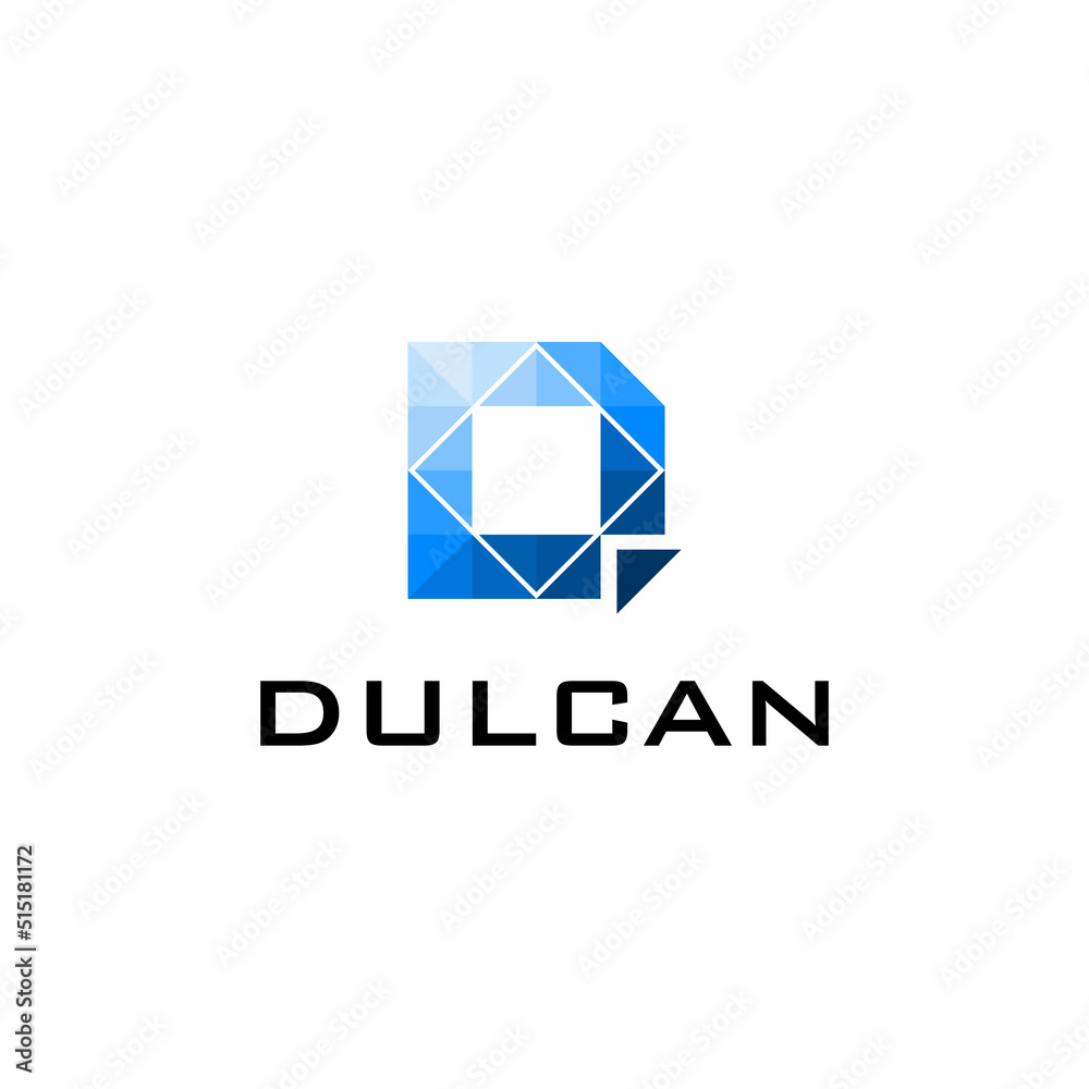 Fototapeta premium digital logo letter d premium vector