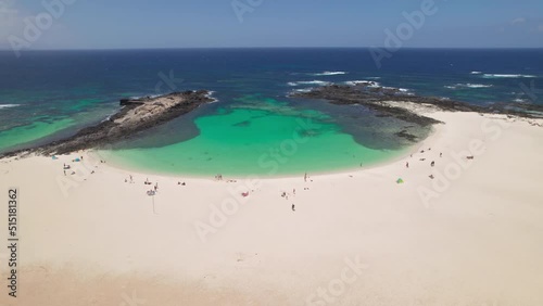 Flight over La Concha beach, Fuerteventura photo