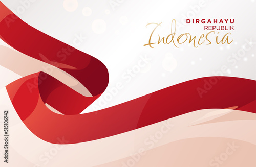 indonesia independence day 17 august elegant background design photo