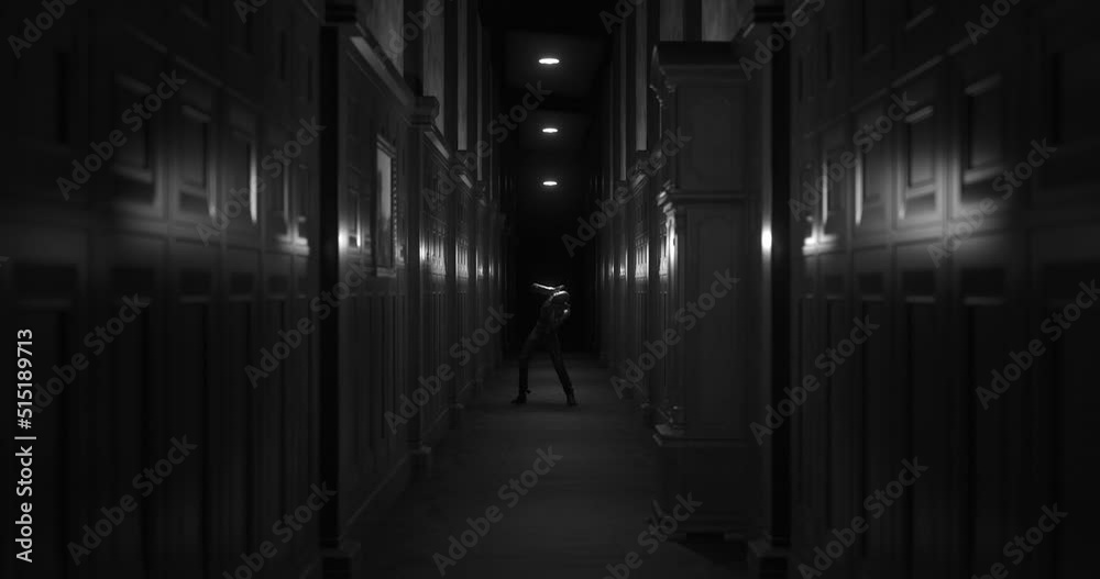 Animation of human like monster in dark tunnel being stunned Animation of human like monster in dark tunnel being stunned