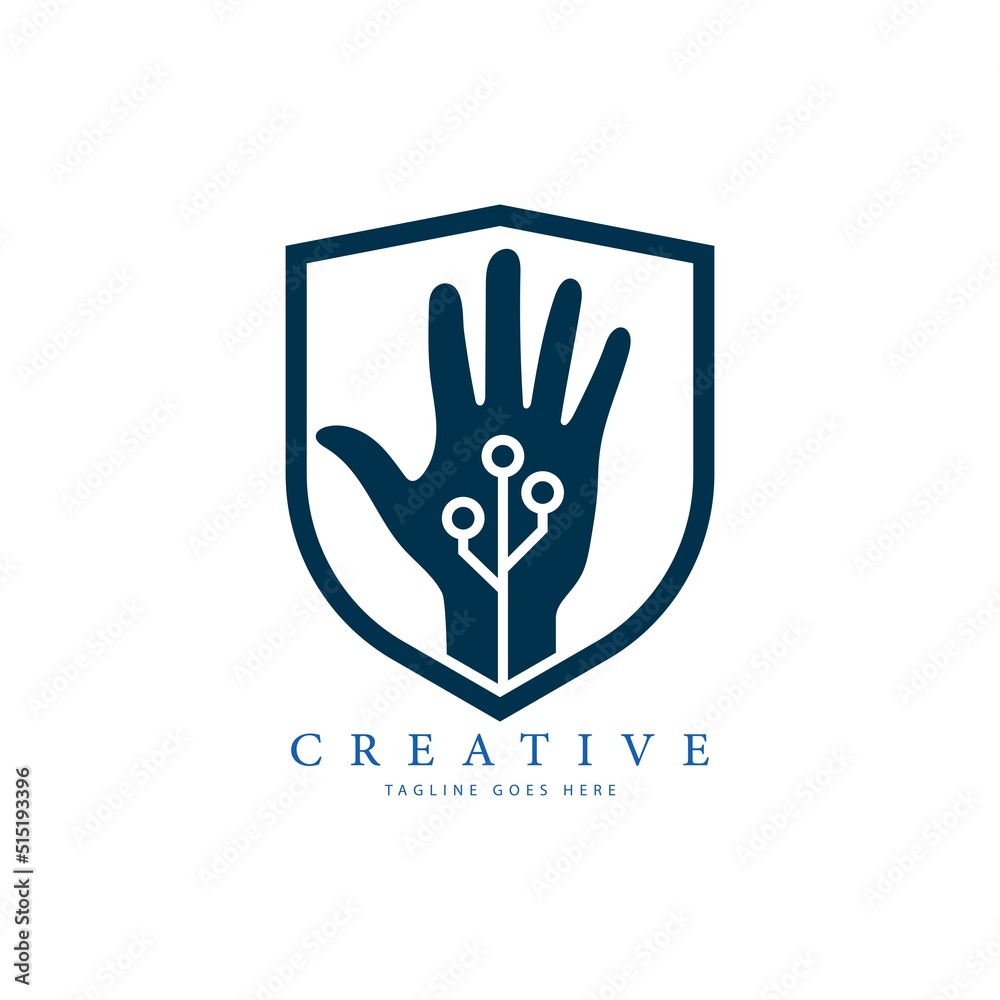 Obraz premium shield logo abstract symbol of security vector