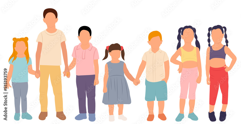 children on white background vector children on white background vector
