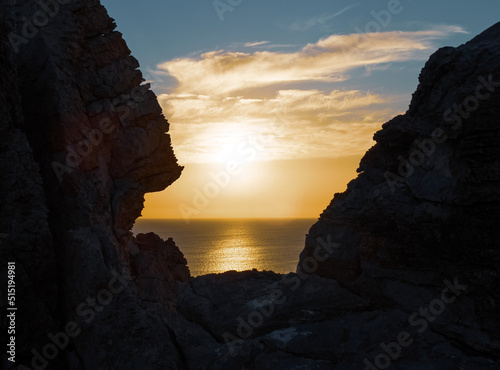 Sunrise on Faliraki east coast, Rhodes