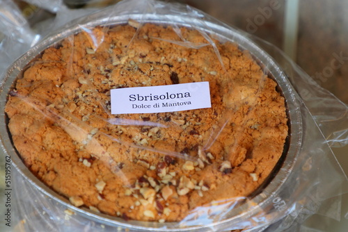 Sbrisolona typical Mantuan almond cake