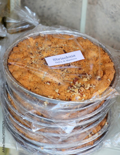 Sbrisolona typical Mantuan almond cake