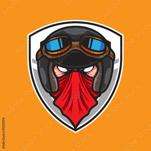 MOTOR SPORT MONKEY MASCOT LOGO