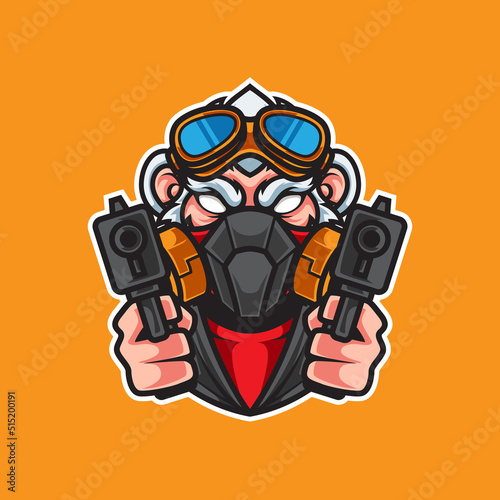 MONKEY GANGSTER SPORT MASCOT LOGO