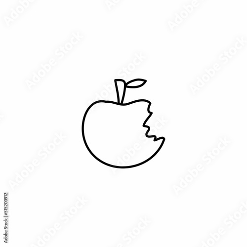 Hand drawn apple icon, simple doodle icon