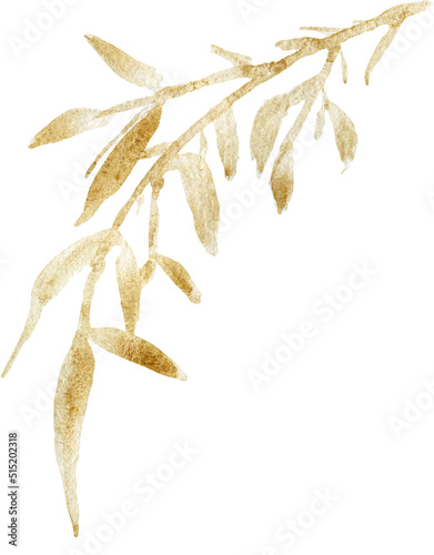 Watercolor japan leaf, Watercolor illustrations Bamboo Watercolor Asian Style Painting.