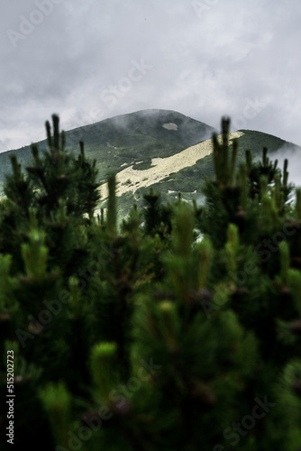 Clouds in the mountains photo