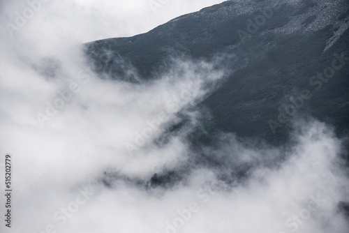 Clouds in the mountains