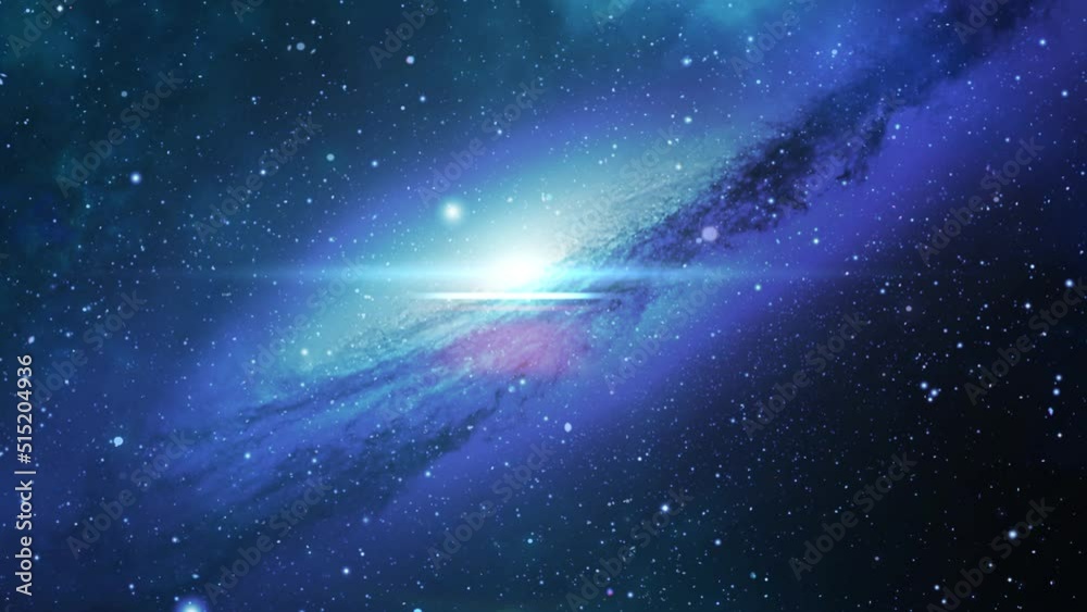 4k galaxy with bright blue light in the middle of the space 4k galaxy with bright blue light in the middle of the space