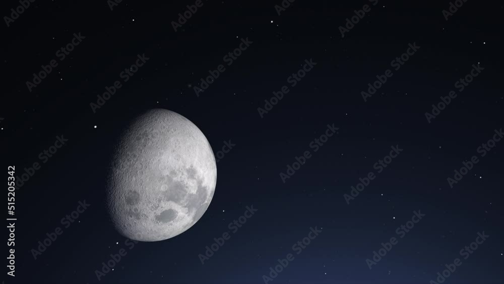 3d moon in space 4k 3d moon in space 4k