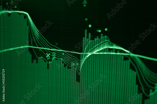 Wallpaper Mural Stock market data on digital LED display. Fundamental and technical analysis with candle stick graph chart of stock market trading to represent about Bullish and Bearish point. Torontodigital.ca